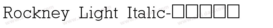 Rockney Light Italic字体转换